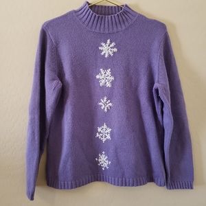 Coldwater Creek Holiday Snoflake Sweater L